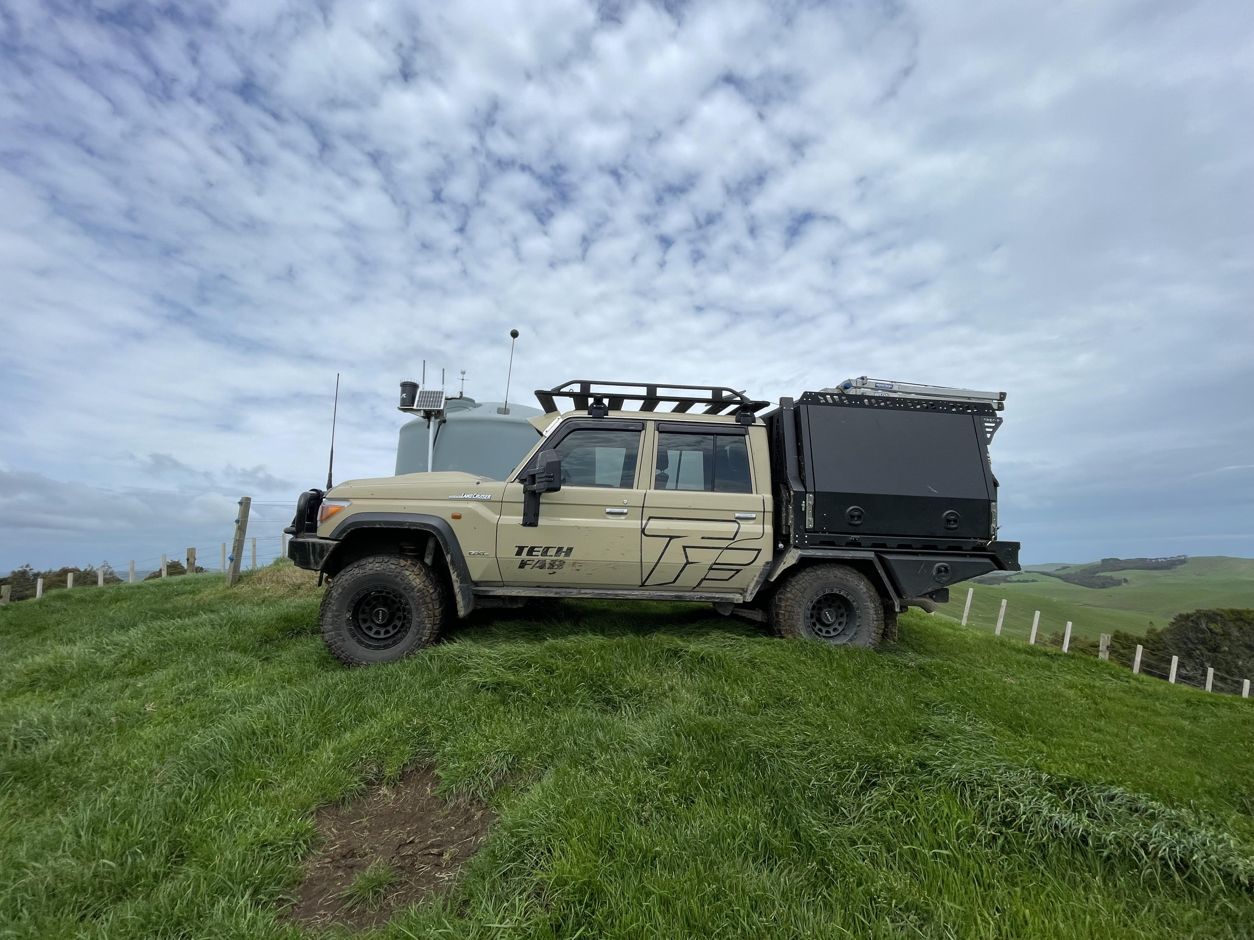 Tech Fab truck on site by water tank